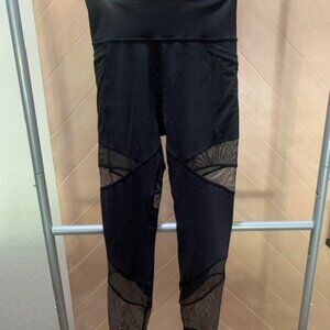 Lululemon Leggings Black Wunder Under Mesh leggings